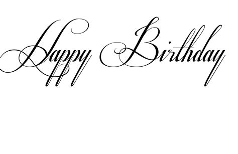 happy birthday font style png